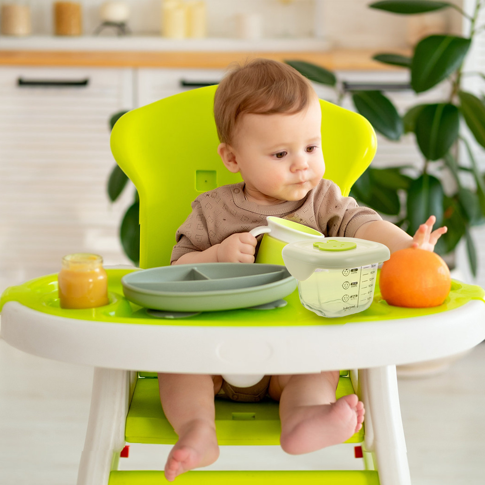 Baby Food Jars Glass - 2Pcs Reusable Baby Food Storage Jars