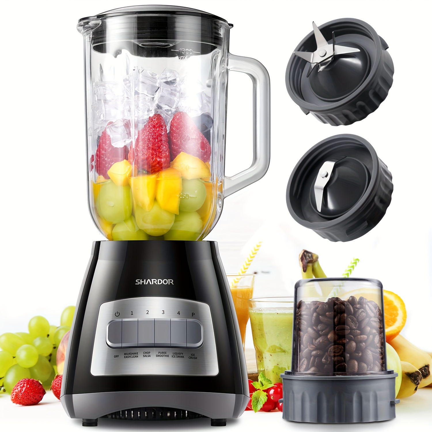 Baby Food Jars Glass - Smoothie Blender with 52 oz Glass
