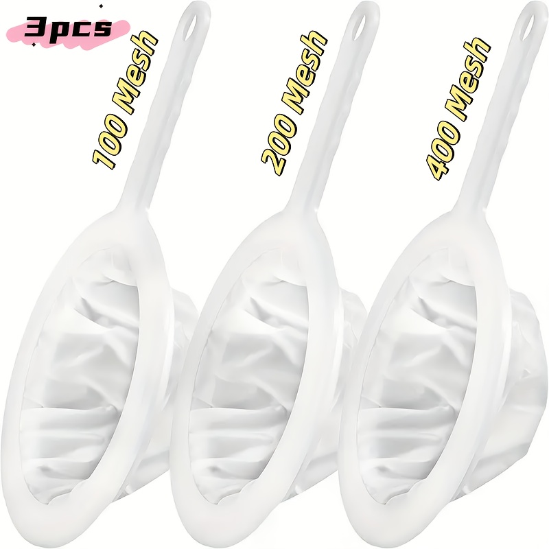 Baby Food Strainer - 3pcs Nylon Mesh Strainers Featuring Plastic