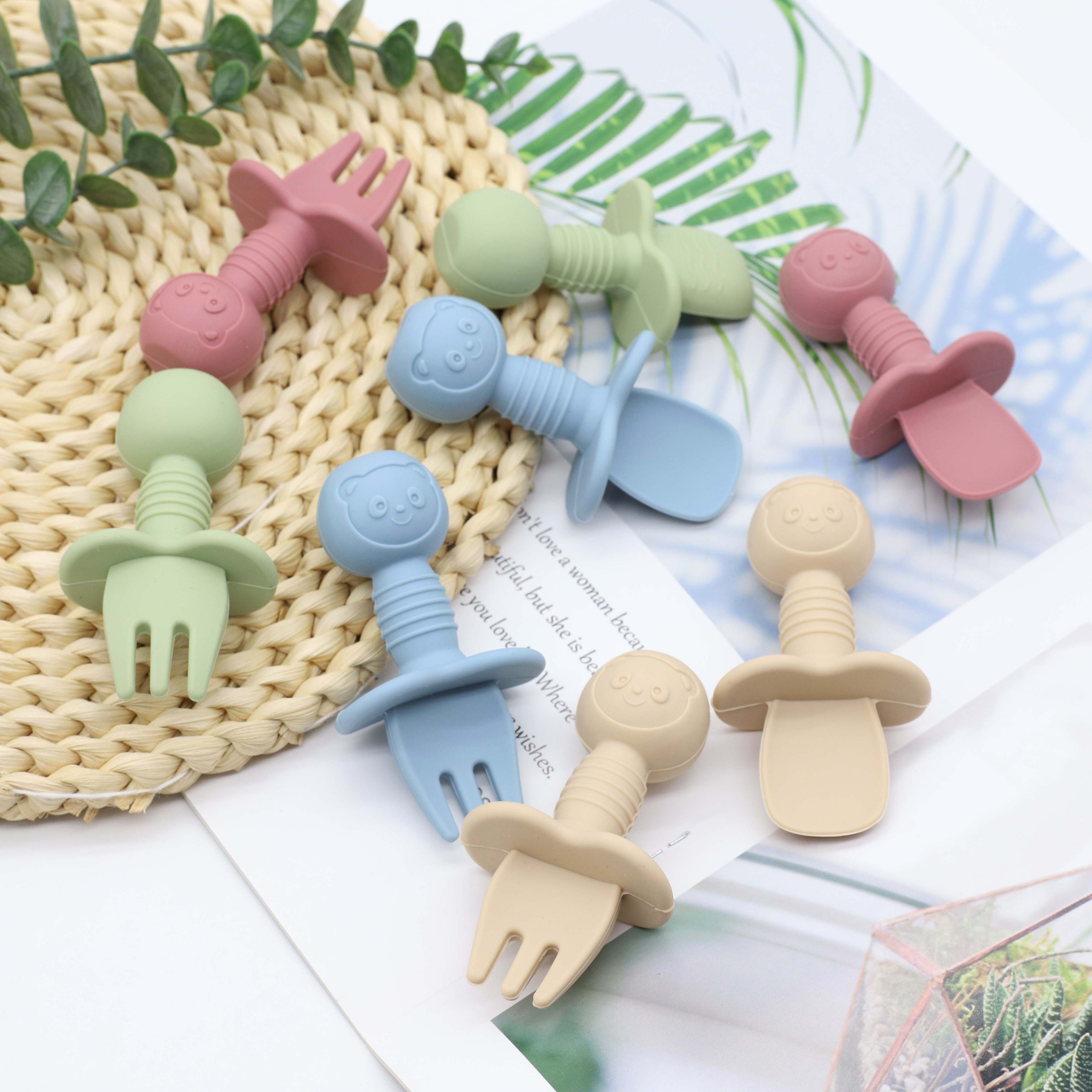 New Little Bear Pattern Baby F - Baby Food Little Spoon recension och pris