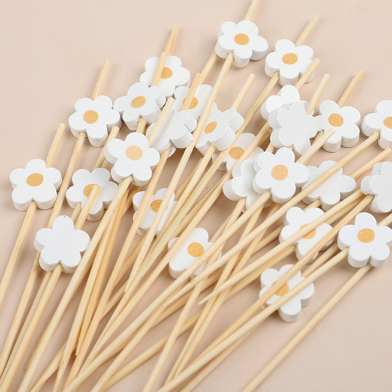 100Pcs Daisy Flower Bamboo Foo - Baby Food Fruits recension och pris