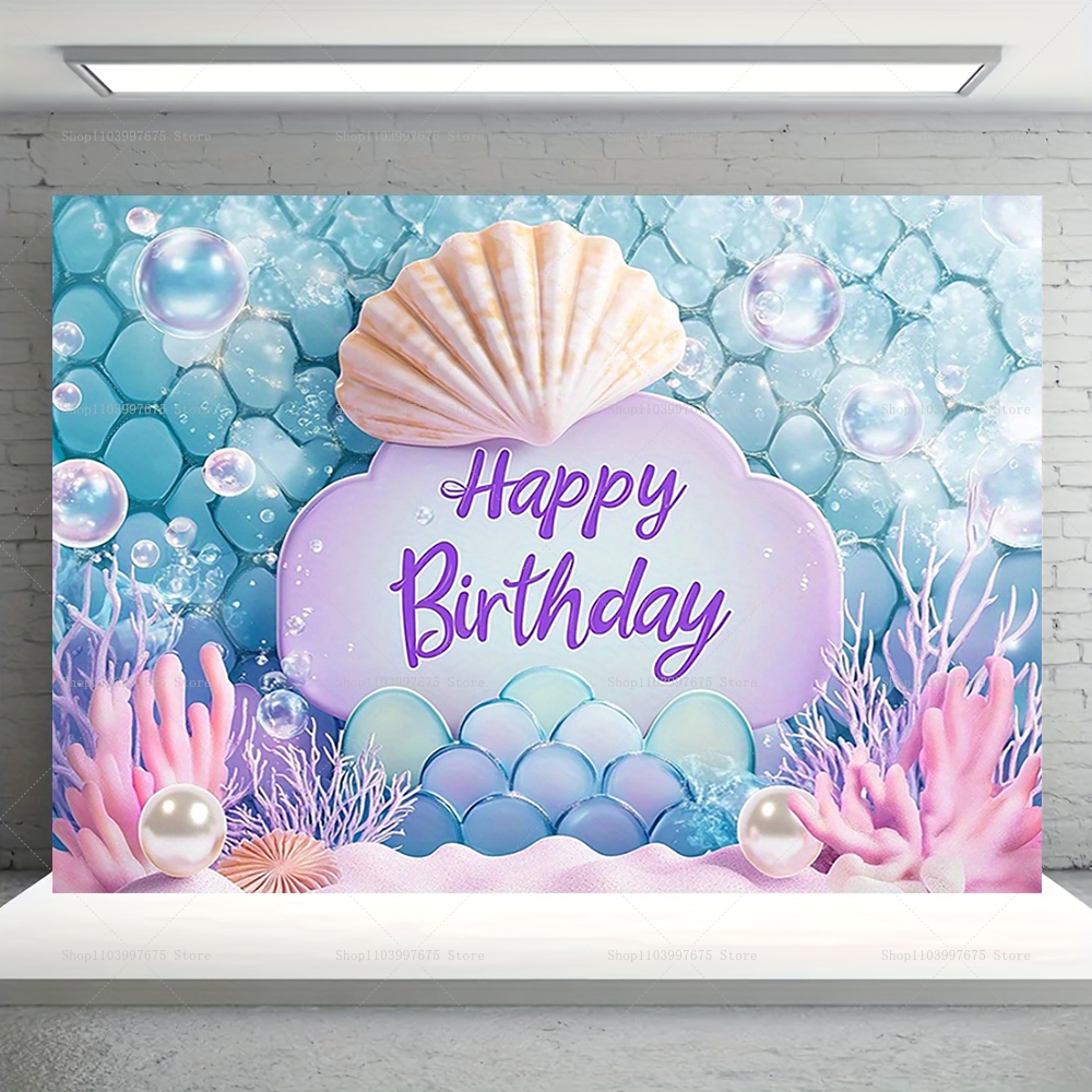 Mermaid Party Backdrops Childr - Baby Food Plan recension och pris