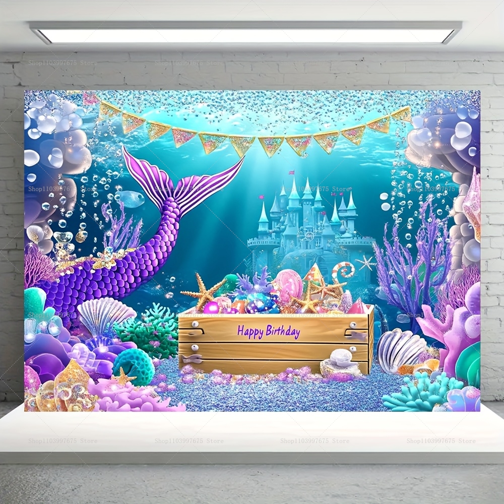 Mermaid Party Backdrops Childr - Baby Food Plan recension och pris