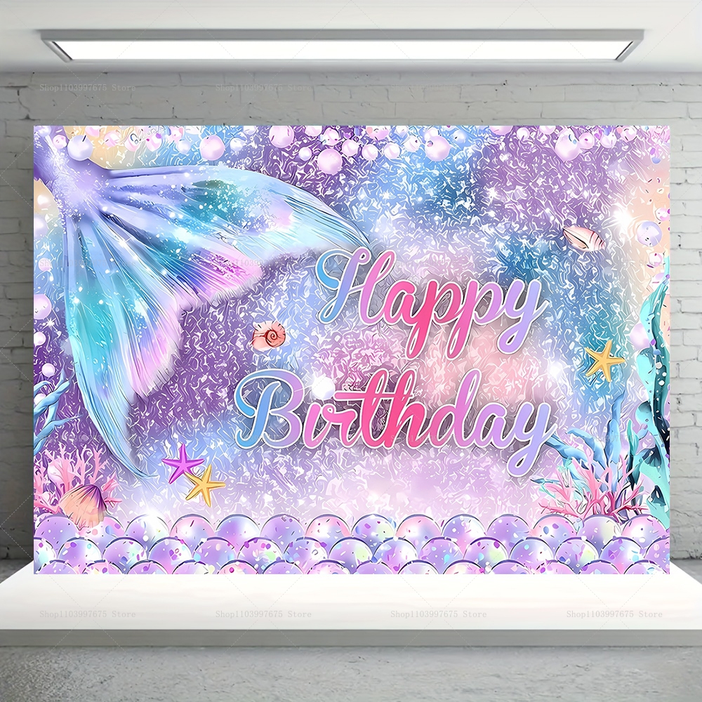 Mermaid Party Backdrops Childr - Baby Food Plan recension och pris