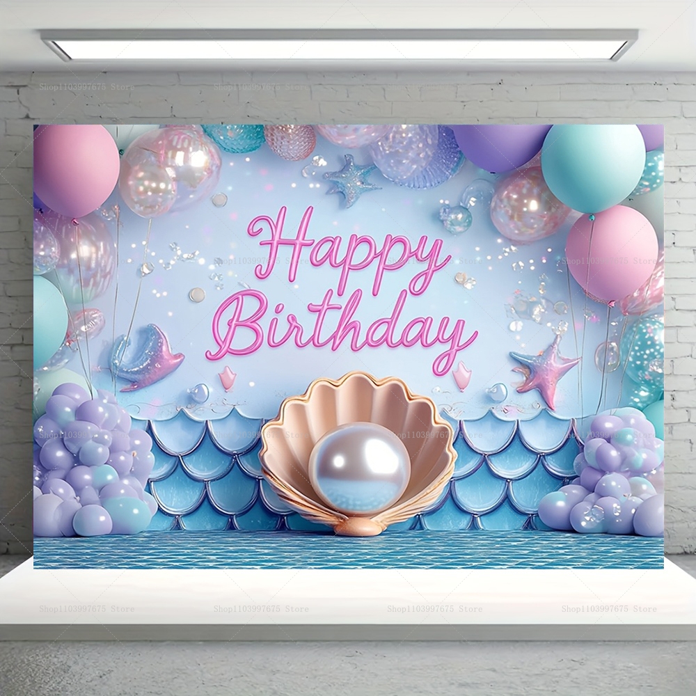 Mermaid Party Backdrops Childr - Baby Food Plan recension och pris