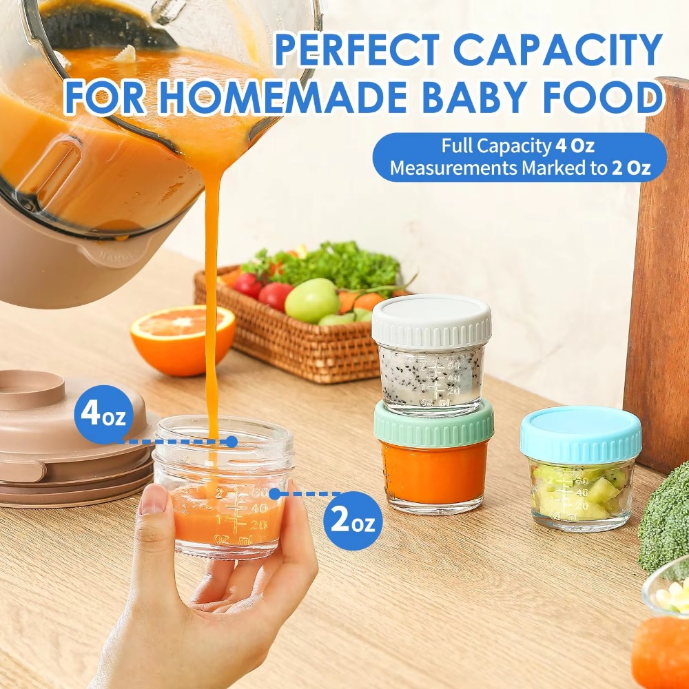6pcs Mason Jar Glass Baby Food - Baby Food Jars Glass recension och pris