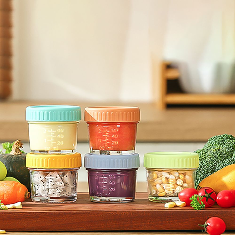 6pcs Glass Baby Food Jar Reusa - Baby Food Jars Glass recension och pris