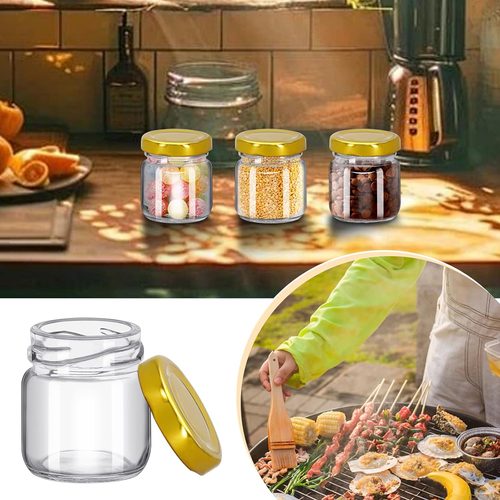 1.5 oz Round Mini Clear Honey  - Baby Food Jars Glass recension och pris