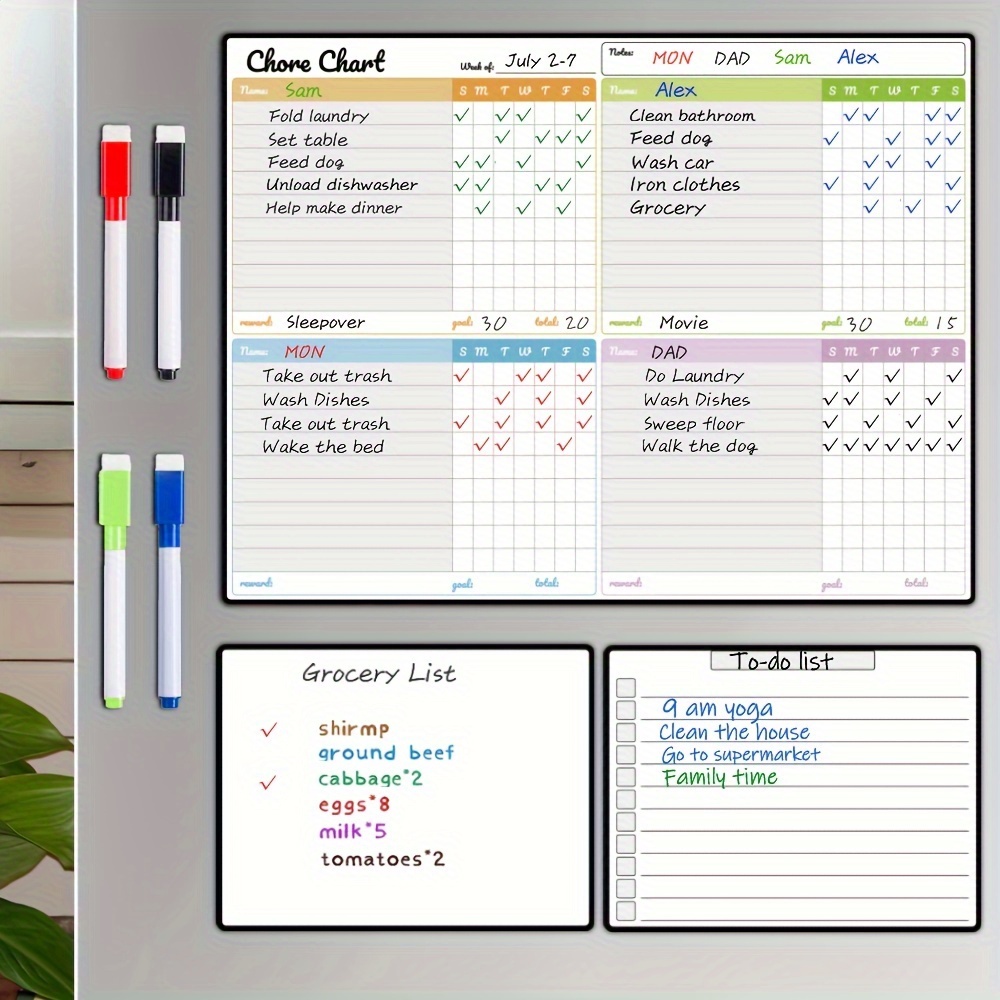 Magnetic Dry-Erase Chore Chart - Baby Food Tracker recension och pris