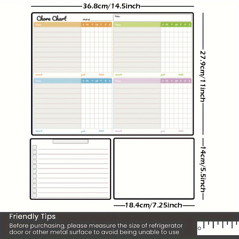 Magnetic Dry-Erase Chore Chart - Baby Food Tracker recension och pris