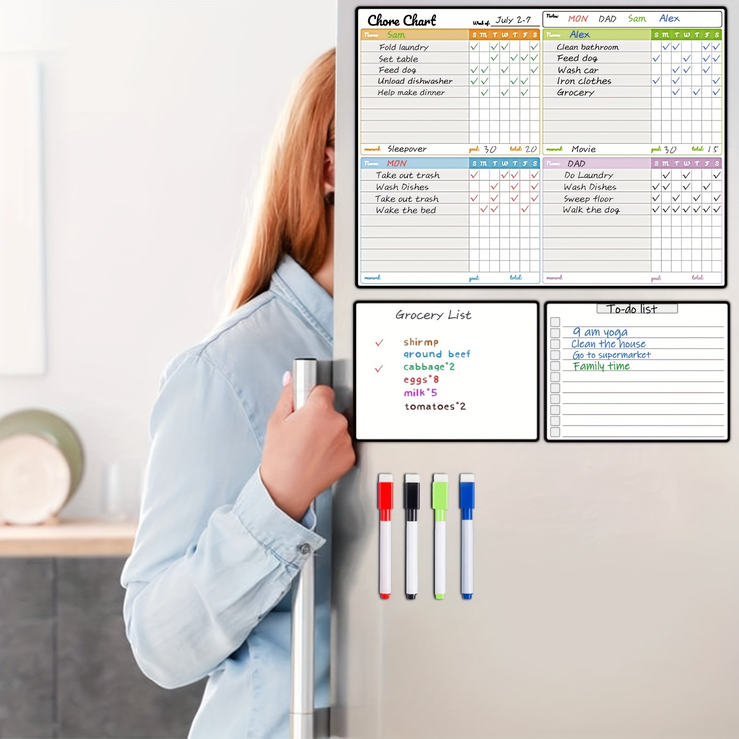 Magnetic Dry-Erase Chore Chart - Baby Food Tracker recension och pris