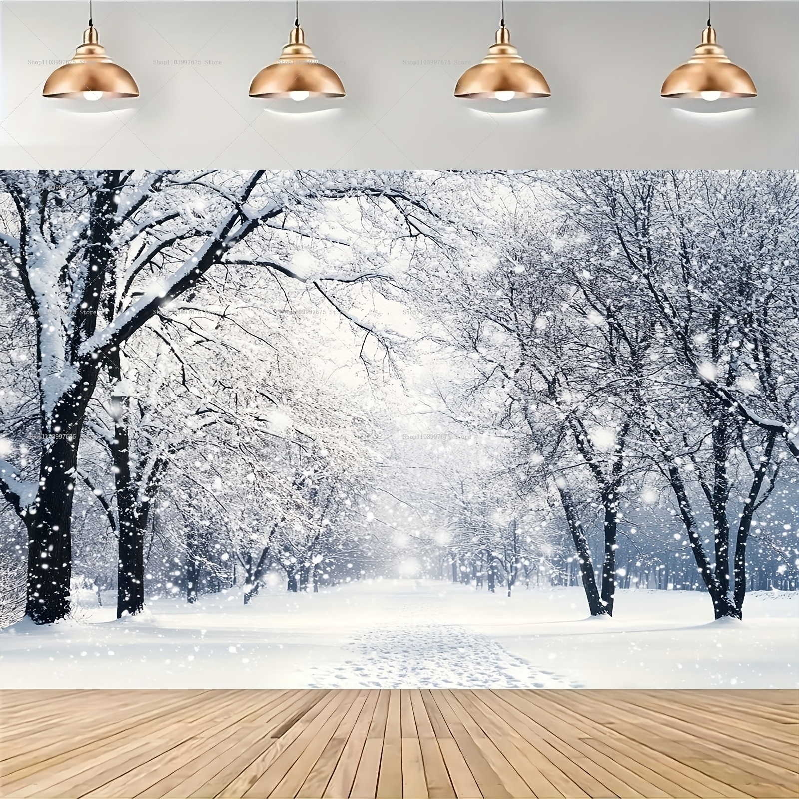 Snowy Forest Christmas Backdro - Baby Food Plan recension och pris