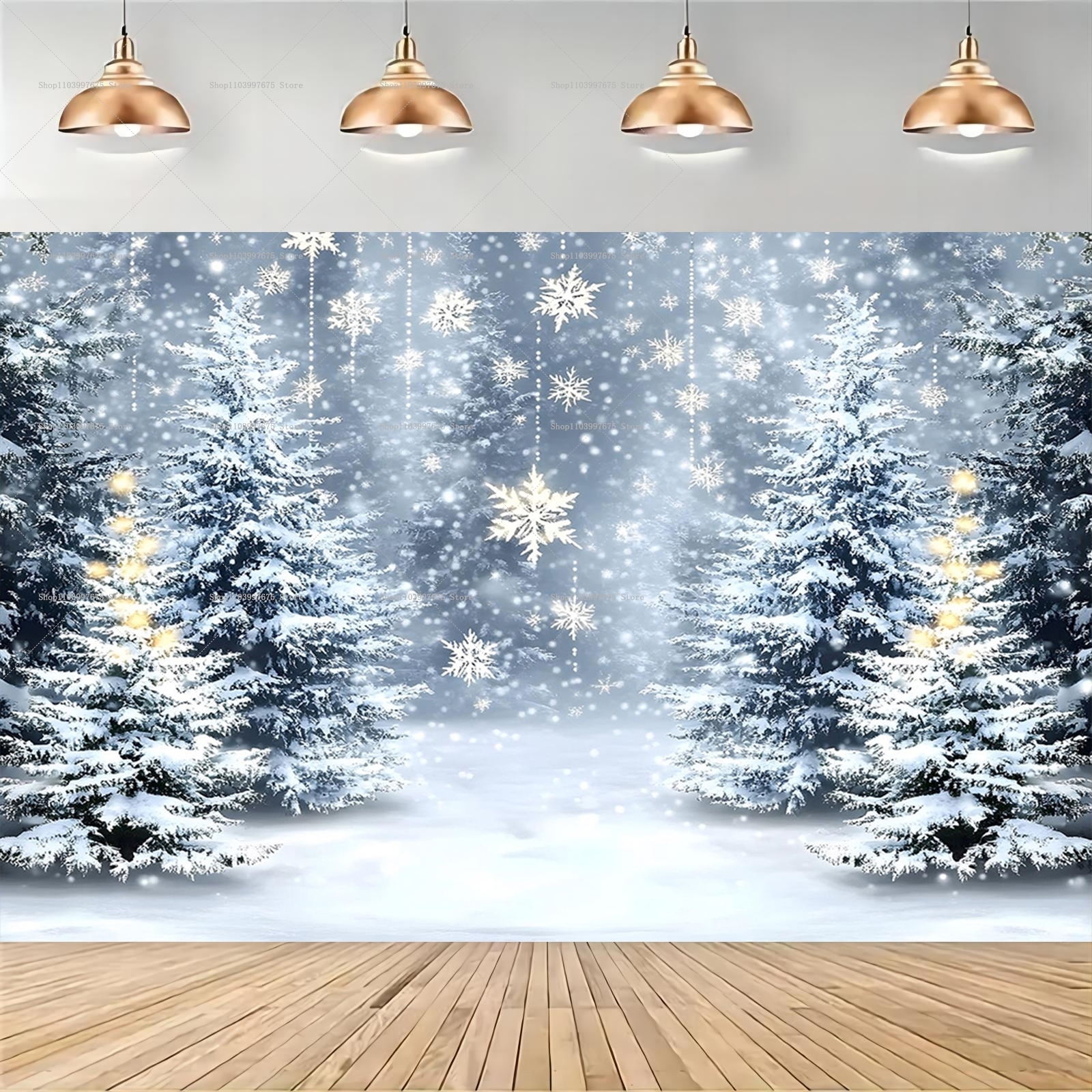 Snowy Forest Christmas Backdro - Baby Food Plan recension och pris