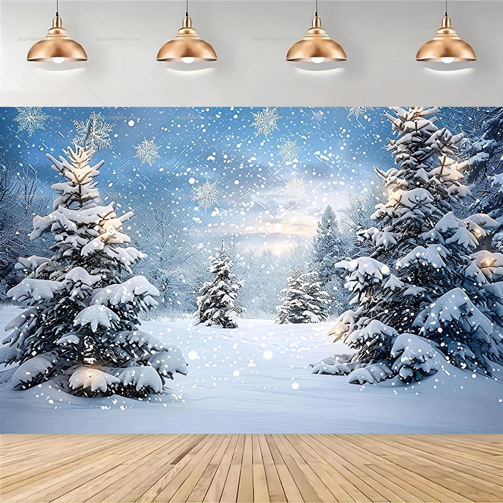 Snowy Forest Christmas Backdro - Baby Food Plan recension och pris