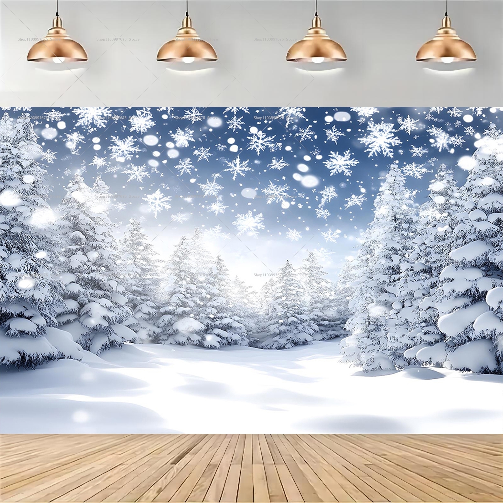 Snowy Forest Christmas Backdro - Baby Food Plan recension och pris
