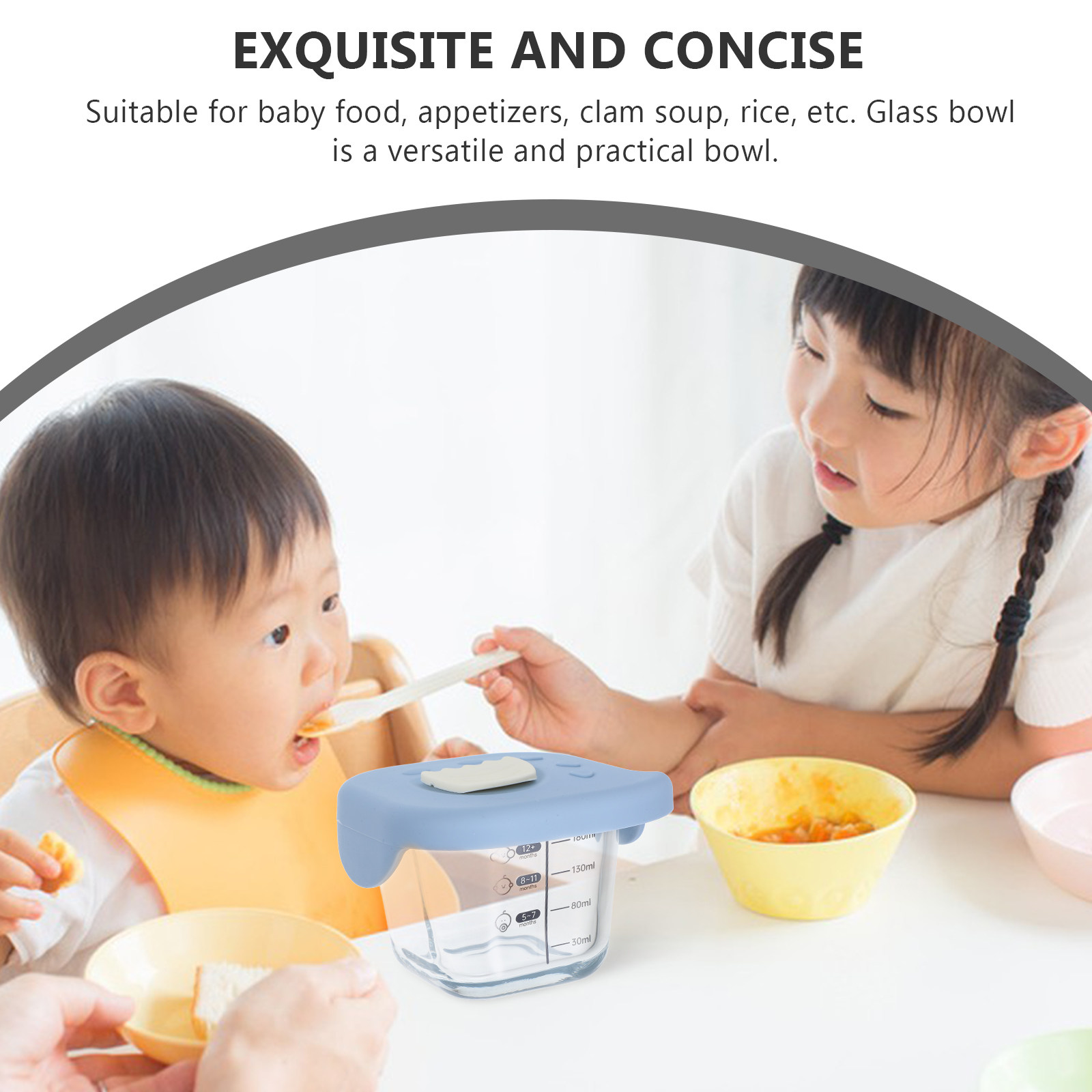 Clear Glass Baby Feeding Bowl  - Baby Food Containers Glass recension och pris