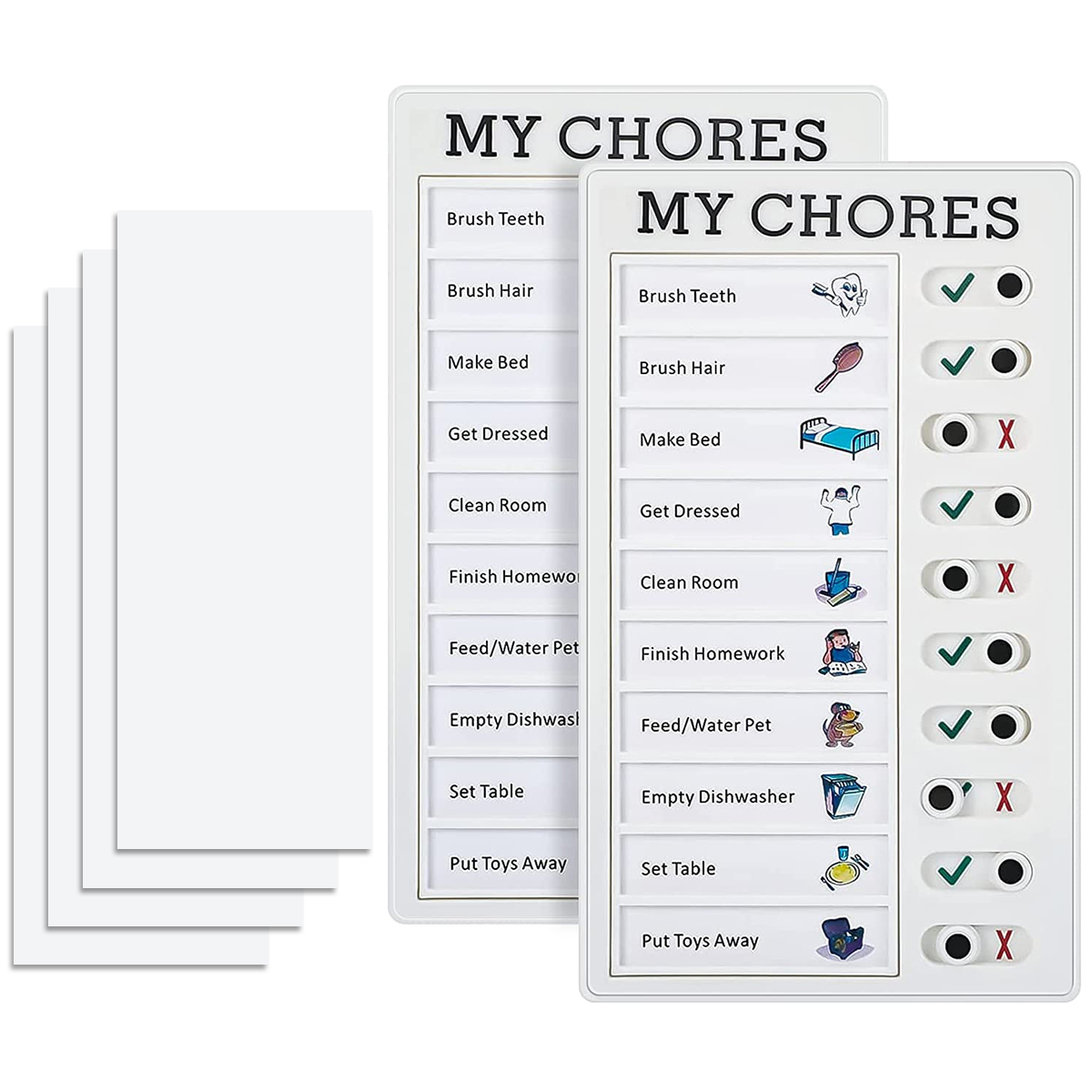 1Pcs Kids Chore Chart with 5Pc - Baby Food Tracker recension och pris