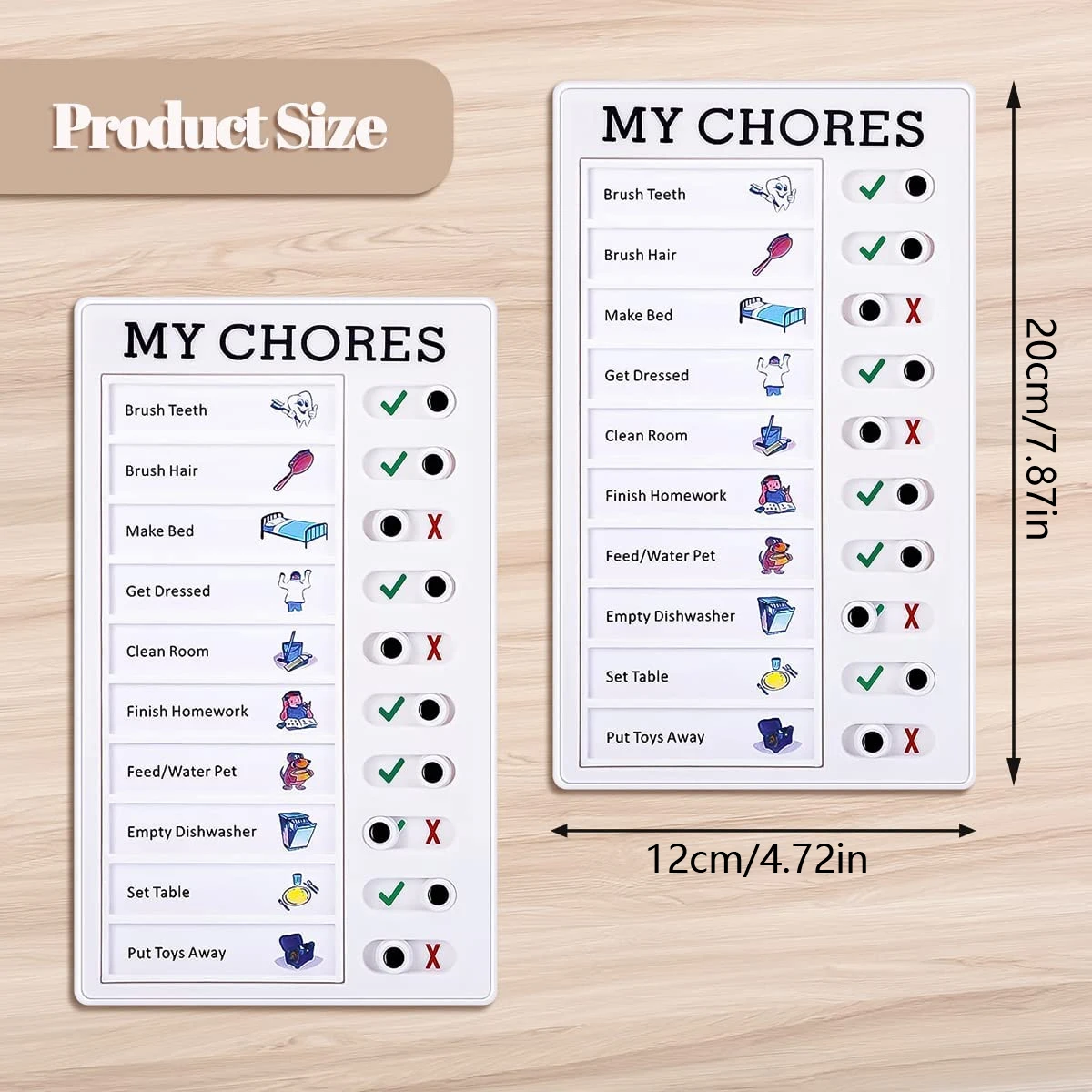 1Pcs Kids Chore Chart with 5Pc - Baby Food Tracker recension och pris