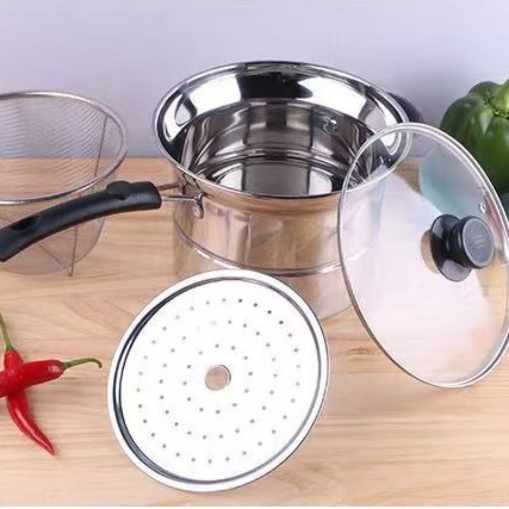 4pcs Stainless Steel Fryer Pot - Baby Food Strainer recension och pris