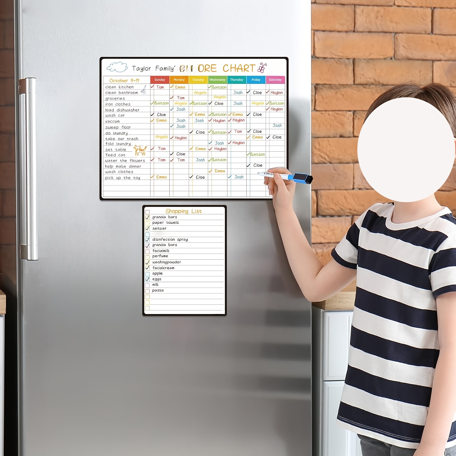 6 PCS Magnetic Dry Erase List  - Baby Food Tracker recension och pris
