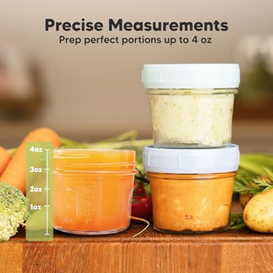 KeaBabies 6pk 4oz Glass Baby F - Baby Food Jars Glass recension och pris
