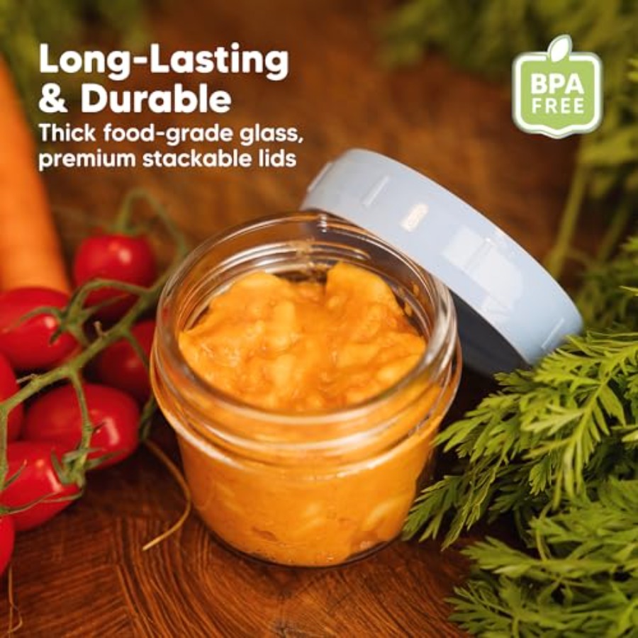 KeaBabies 6pk 4oz Glass Baby F - Baby Food Jars Glass recension och pris