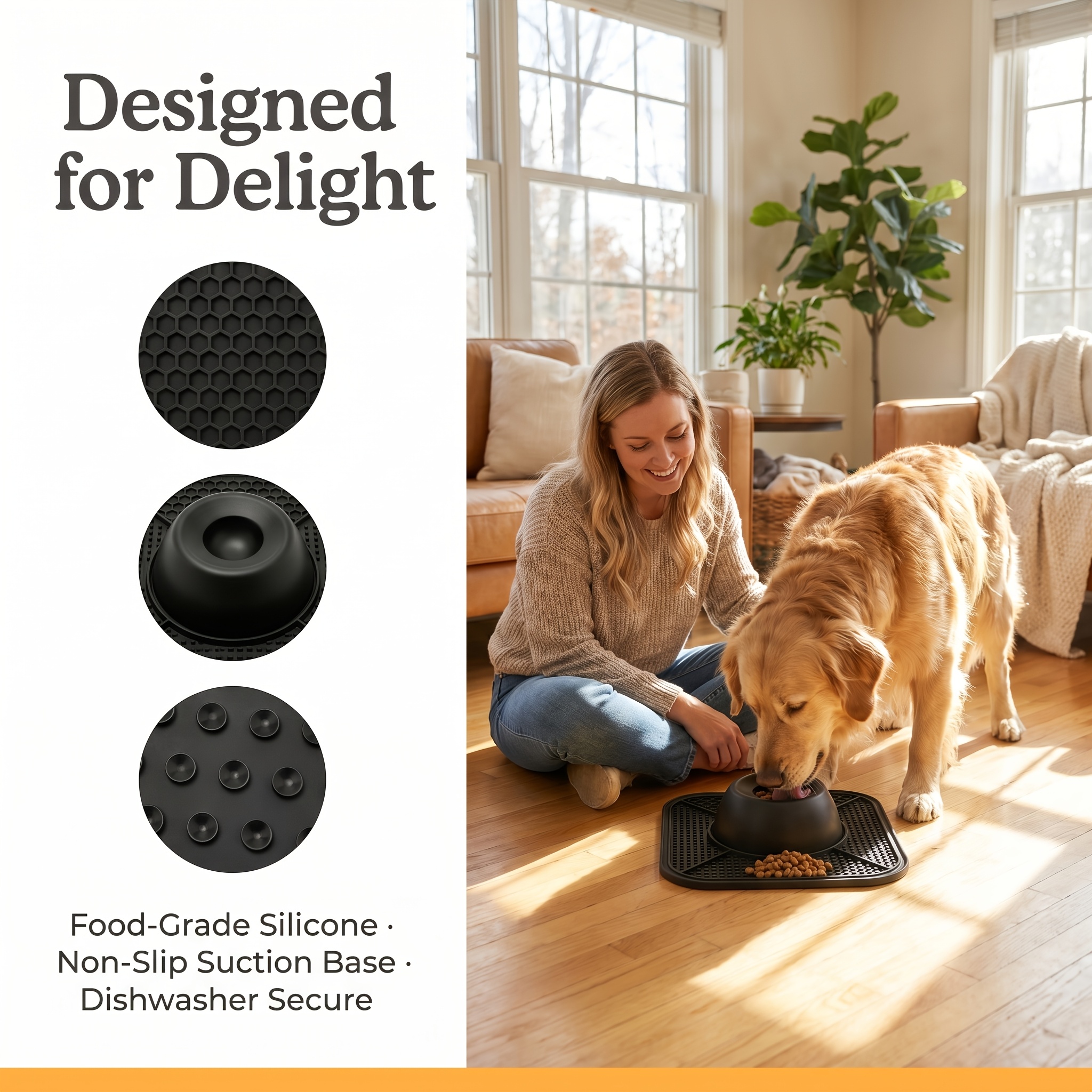 Non-Slip Dog Lick Mat With Slo - Baby Food Cat recension och pris