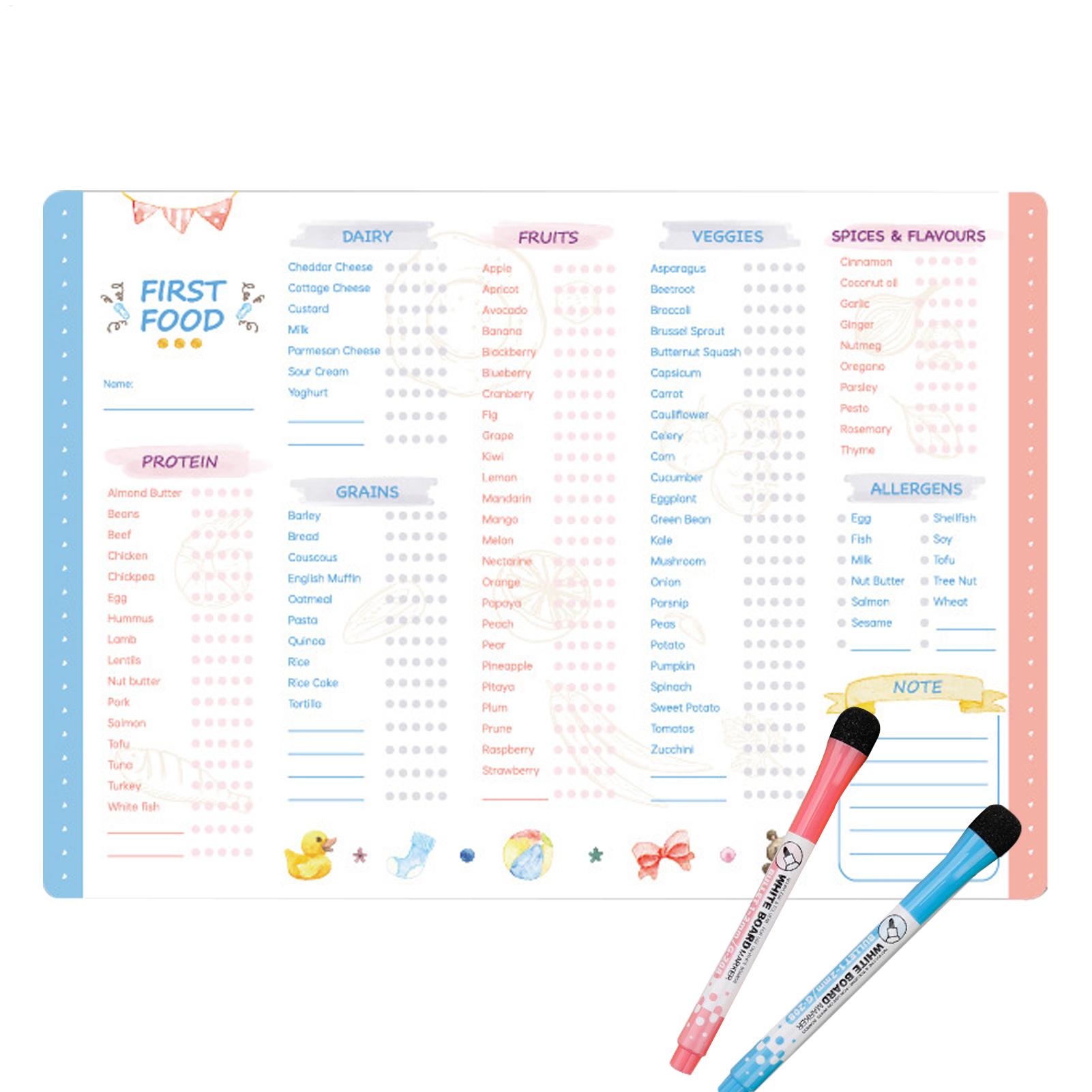 First Foods Chart Magnetic Bab - Baby Food Tracker recension och pris