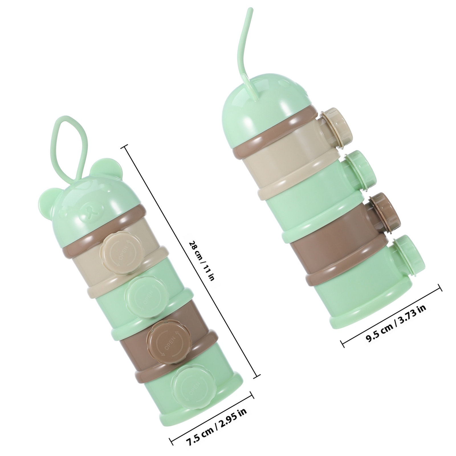 4-Layer Portable Baby Milk Pow - Baby Food Fruits recension och pris