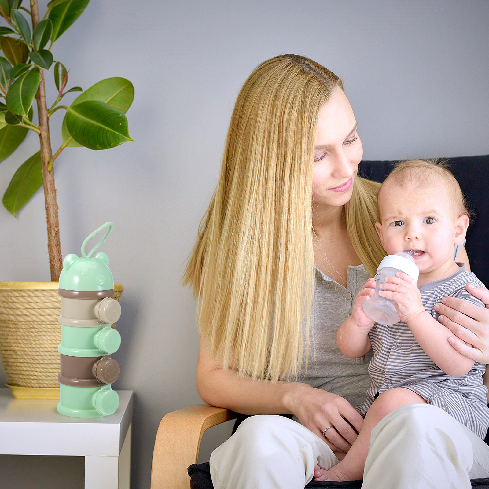 4-Layer Portable Baby Milk Pow - Baby Food Fruits recension och pris