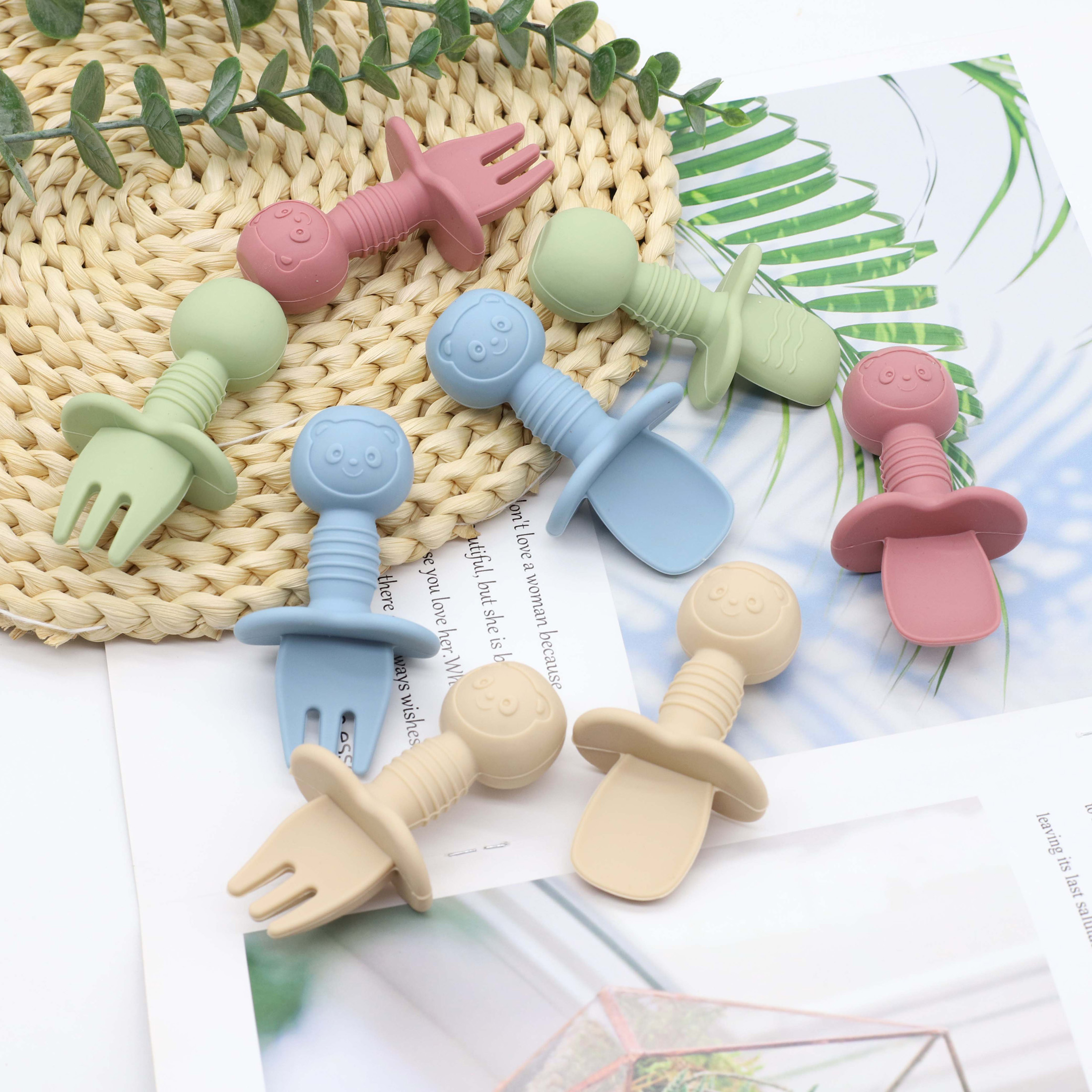New Little Bear Pattern Baby F - Baby Food Little Spoon recension och pris