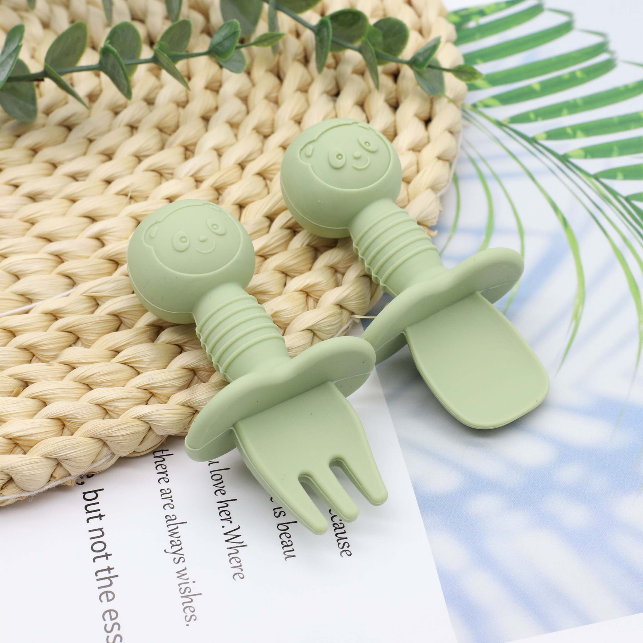 New Little Bear Pattern Baby F - Baby Food Little Spoon recension och pris
